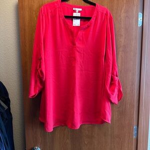 DR2 Vibrant Red Women's Blouse